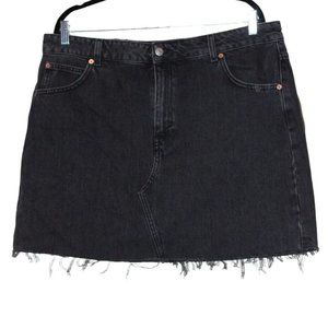 Top Shop Black Denim Skirt 14